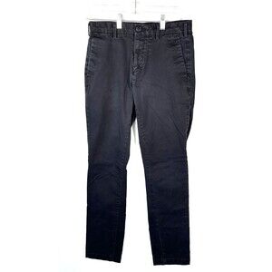 Uniqlo Pants Mens Actual 29x32 Black Slim Fit Chinos Low Rise Casual Preppy